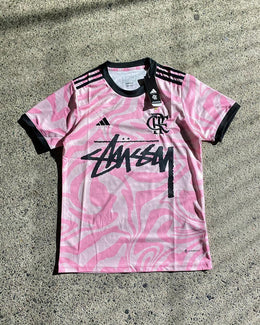 Stüssy x Flamengo — Trui Roze